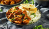 Chicken Tikka Masala. Our Indian Inspired Chicken Tikka Masala is a dish that you and your family will love. Our chicken breast is marinated and grilled to perfection, served with white rice and naan bread to balance this creamy and rich meal.