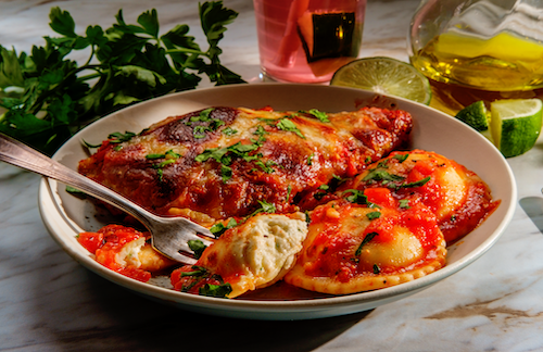 SS - Chicken Parmesan, Jumbo Ravioli, Garlic Butter Broccoli