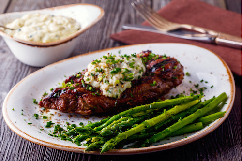 Parmesan Crusted Filet Mignon, Mashed Potatoes, Veggies Sunday Special