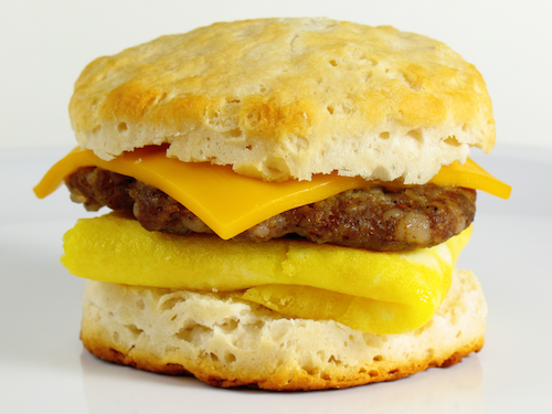 Egg, Sausage and Cheese Biscuit