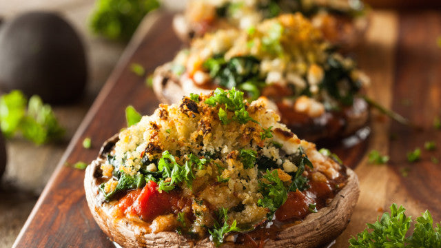 Stuffed Baby Portobella Mushroom