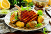 Sweet Lemon Basil Pork Chop, Potatoes, Vegetables NEW
