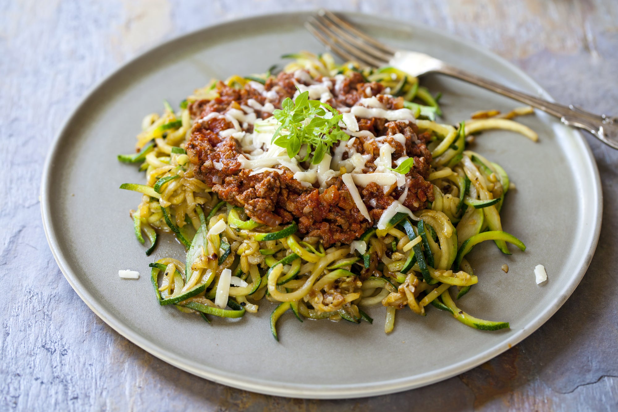 Zucchini Spaghetti Beef Bolognese